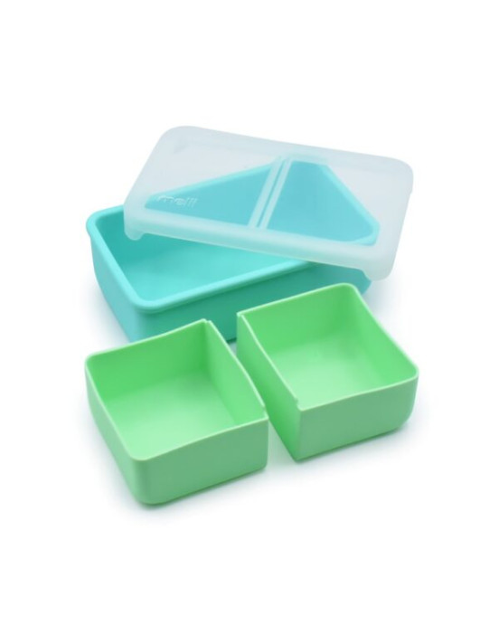 Melii Bento Σιλικόνης 2 Θέσεων 700ml  aqua MEL22310 