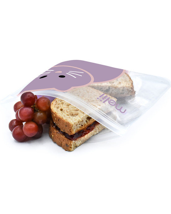 Melii  Επαναχρησιμοποιούμενα Τσαντάκια Για Σνακ 2 Cat + 2 Unicorn MEL21200