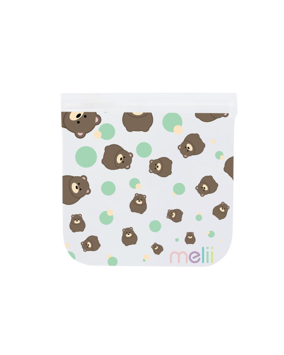 Melii  Επαναχρησιμοποιούμενα Τσαντάκια Για Σνακ 2 Panda + 2 Bear MEL21220