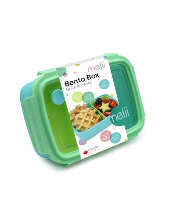 Melii Παιδικό Δοχείο Φαγητού Bento 2 θέσεων 880ml Light-Mint-Blu MEL21850