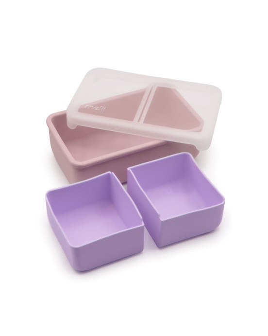 Melii Bento Σιλικόνης 2 Θέσεων 700ml pink MEL22300