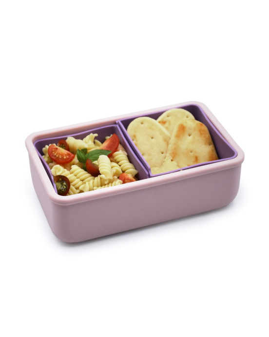 Melii Bento Σιλικόνης 2 Θέσεων 700ml pink MEL22300
