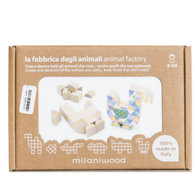 Milaniwood Ξύλινο παιχνίδι δημιουργίας Εργαστήριο ζώων MIL-LFA0-001
