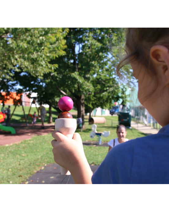 Milaniwood Ξύλινο επιτραπέζιο παιχνίδι «Παγωτό-χωνάκι» ΜΙL-ΒGS0-001 