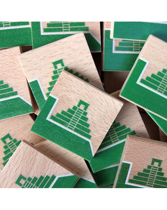 Milaniwood Ξύλινο επιτραπέζιο παιχνίδι «Ντόμινο του κόσμου»  MIL-DMNG-001 