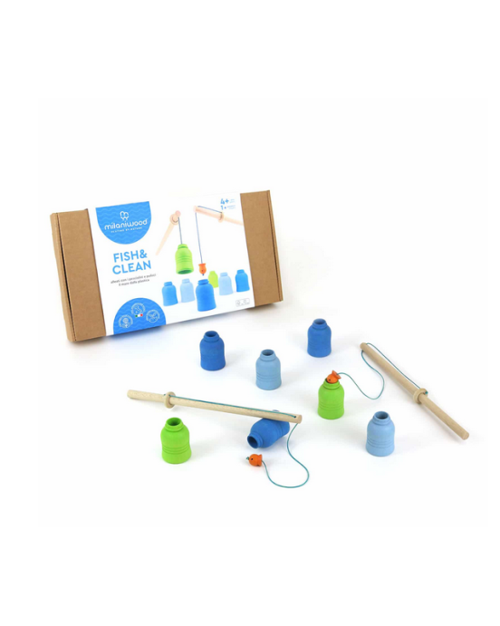 Milaniwood Ξύλινο επιτραπέζιο παιχνίδι ψαρέματος MIL-CMW-001