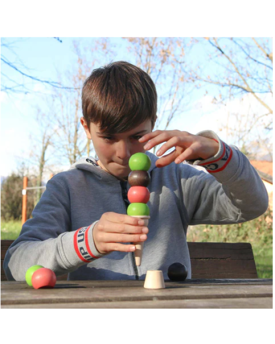 Milaniwood Ξύλινο παιχνίδι ισορροπίας - παγωτό χωνάκι Splash  MIL-MSPS0-001 