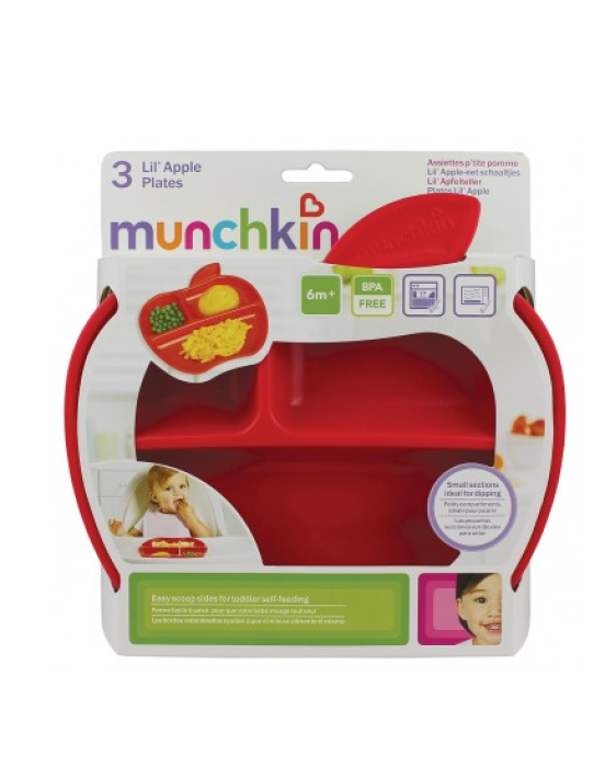 Munchkin Σετ 3 Μπολ σε σχήμα μήλου “Apple Plates” 6m+ 12102