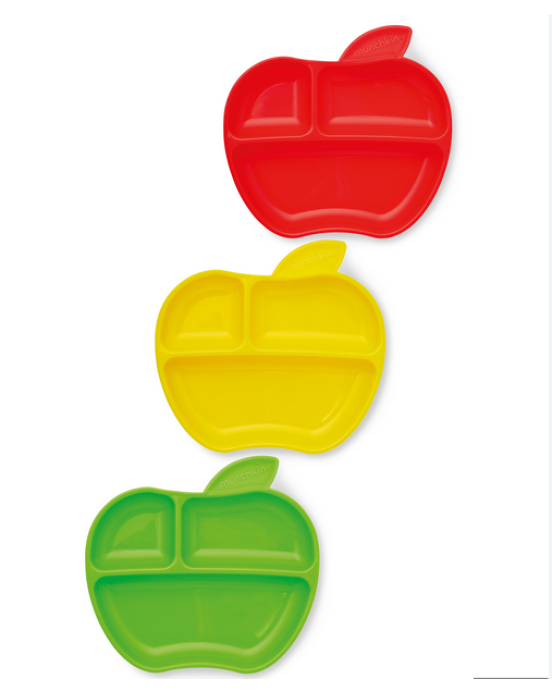 Munchkin Σετ 3 Μπολ σε σχήμα μήλου “Apple Plates” 6m+ 12102