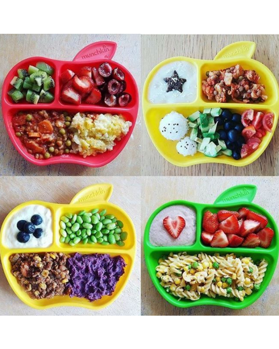 Munchkin Σετ 3 Μπολ σε σχήμα μήλου “Apple Plates” 6m+ 12102