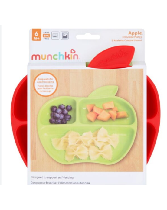 Munchkin Σετ 3 Μπολ σε σχήμα μήλου “Apple Plates” 6m+ 12102