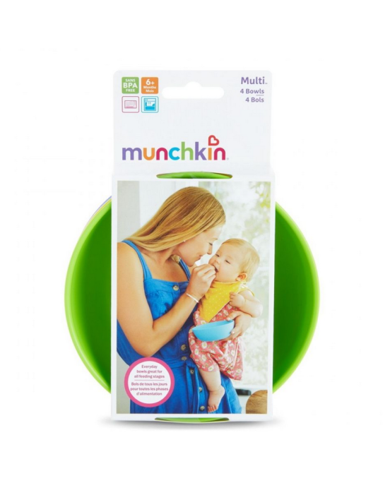 Munchkin  Μπολ Φαγητού 4 Χρώματα 6m+ Modern Multi Bowls 51760