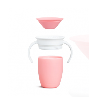 Munchkin εκπαιδευτικό κύπελλο Miracle 360° Trainer Cup 207ml ροζ 12272