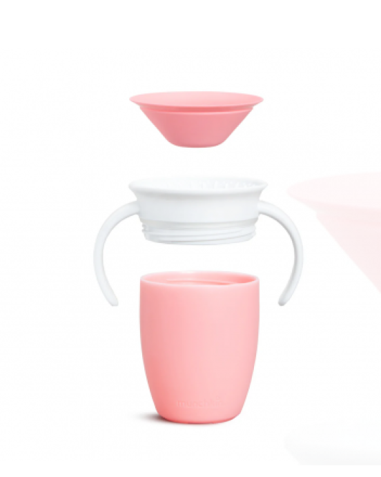 Munchkin εκπαιδευτικό κύπελλο Miracle 360° Trainer Cup 207ml ροζ 12272