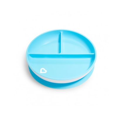 Munchkin Παιδικό Πιάτο με Βεντούζα  και χωρίσματα μπλε 11213-2