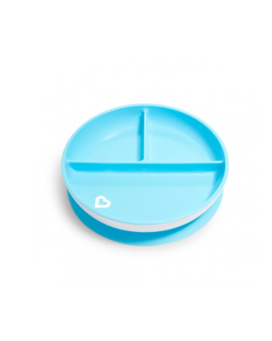 Munchkin Παιδικό Πιάτο με Βεντούζα  και χωρίσματα μπλε 11213-2