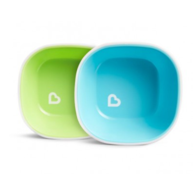 Munchkin Μπολ με αντιολισθητική βάση μπλε πράσινο 2 Τεμάχια 12446b