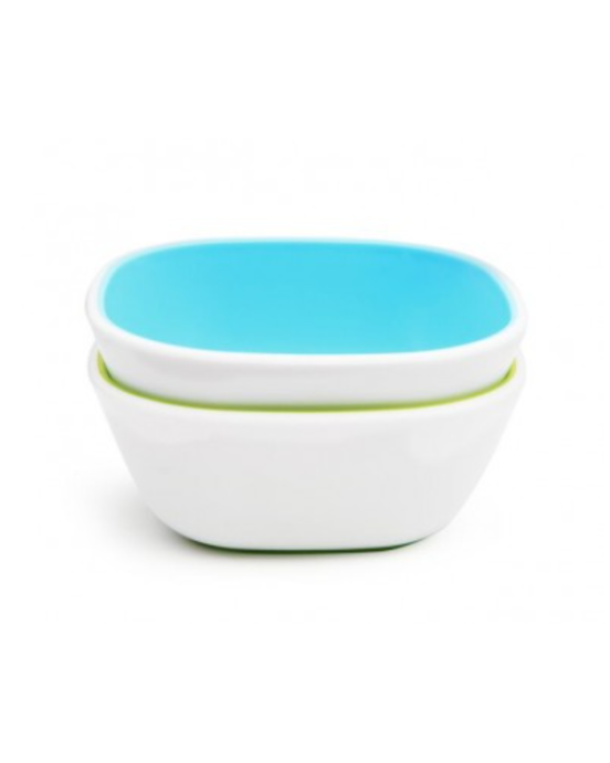 Munchkin Μπολ με αντιολισθητική βάση μπλε πράσινο 2 Τεμάχια 12446b
