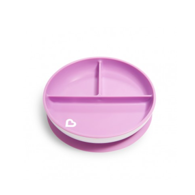 Munchkin Παιδικό Πιάτο με Βεντούζα  και χωρίσματα Μωβ 11213-3