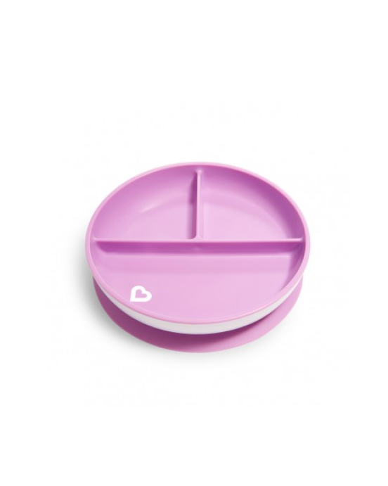 Munchkin Παιδικό Πιάτο με Βεντούζα  και χωρίσματα Μωβ 11213-3