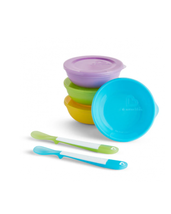 Μunchkin Μπολ Μεταφοράς 4τμχ. & Κουτάλι Σιλικόνης 2τμχ.12106