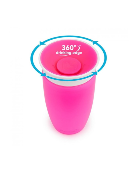 Munchkin εκπαιδευτικό κύπελλο Miracle 360° Trainer Cup 207ml ροζ 12272