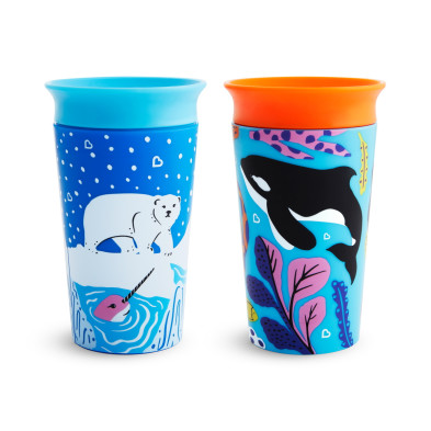 Munchkin 2 Miracle 360° Deco Sippy Cups 266ml -Πολική αρκούδα/Όρκα 51766
