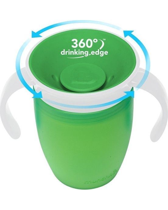 Munchkin Ποτηράκι εκπαιδευτικό Miracle 360˚ Trainer Cup πράσινο 12443