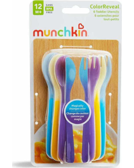 Munchkin Σετ Πολύχρωμα Πιρούνια & Κουτάλια Colour Change Forks & Spoons (6τμχ) 12536