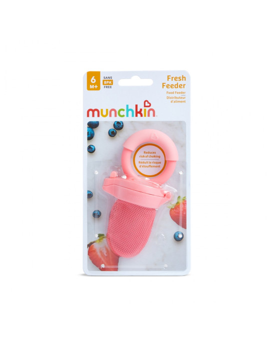 Munchkin  Διχτάκι Ταϊσματος 6Μ+ Pink Fresh Food Feeder Munchkin 11087-ροζ