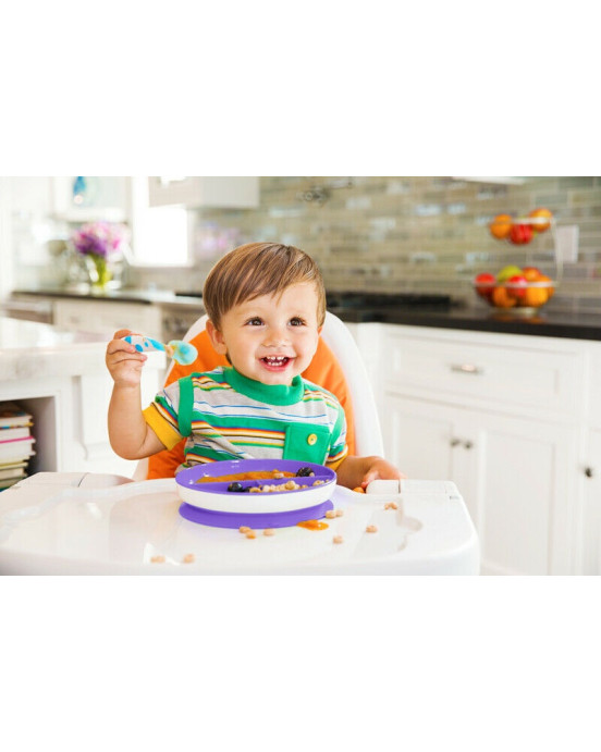 Munchkin Παιδικό Πιάτο με Βεντούζα  και χωρίσματα Μωβ 11213-3