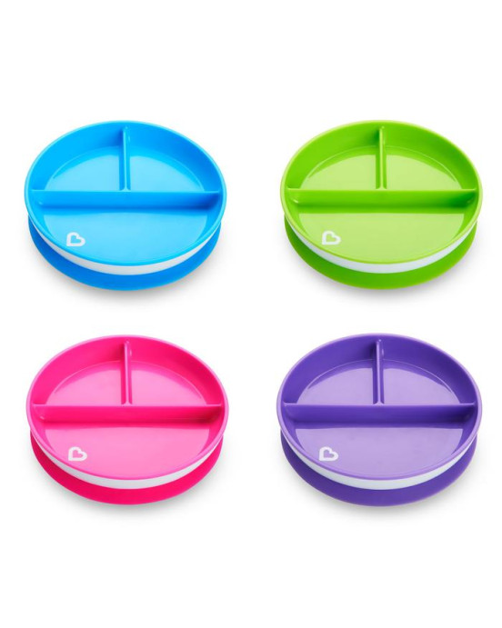 Munchkin Παιδικό Πιάτο με Βεντούζα  και χωρίσματα Μωβ 11213-3