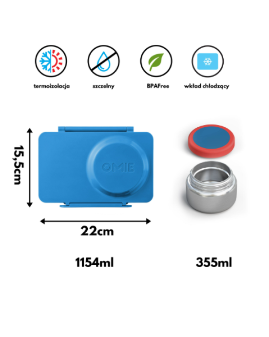 OmieBox® UP Δοχείο φαγητού -Θερμός Cosmic Blue OMUP05