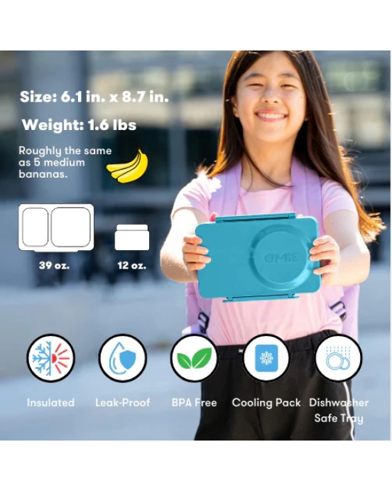OmieBox® UP Φαγητοδοχείο -Θερμός Teal Green OMUP07