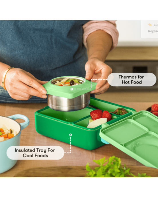 OMIEBOX δοχείο φαγητού - Θερμός Apple Green 66FC17
