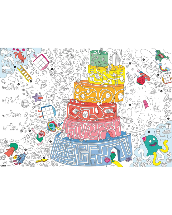 OMY, Giant Games and Coloring Poster POS63