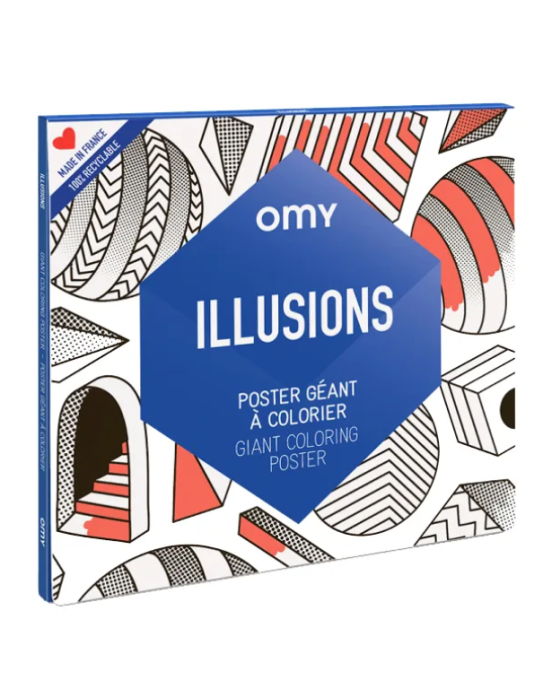 Αφίσα χρωματισμού Omy Illusions 70cm x 100cm POS64
