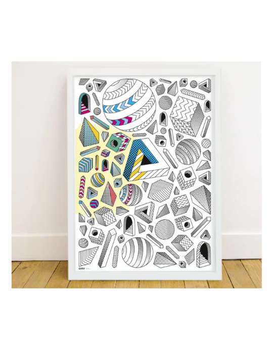 Αφίσα χρωματισμού Omy Illusions 70cm x 100cm POS64