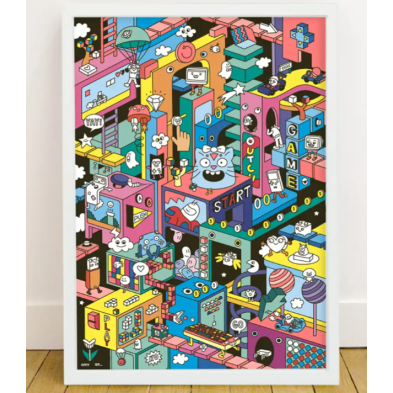 Αφίσα με αυτοκόλλητο Giant Video Game