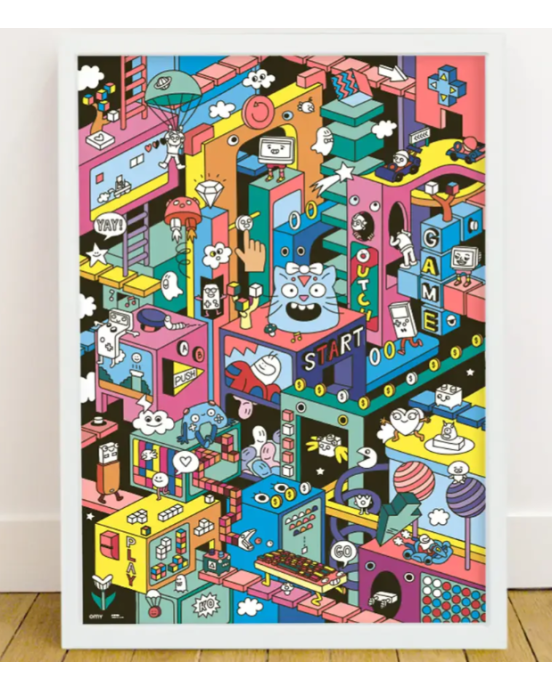 Αφίσα με αυτοκόλλητο Giant Video Game