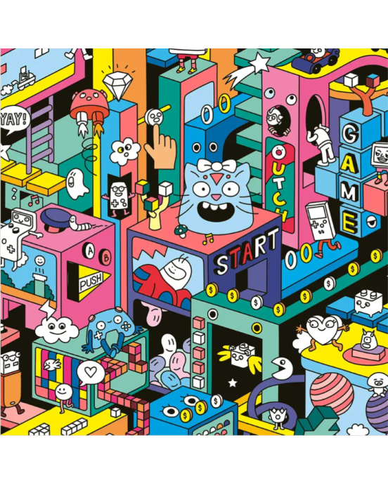 Αφίσα με αυτοκόλλητο Giant Video Game