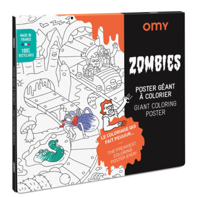 Αφίσα χρωματισμού Omy Zombies 70cm x 100cm POS45
