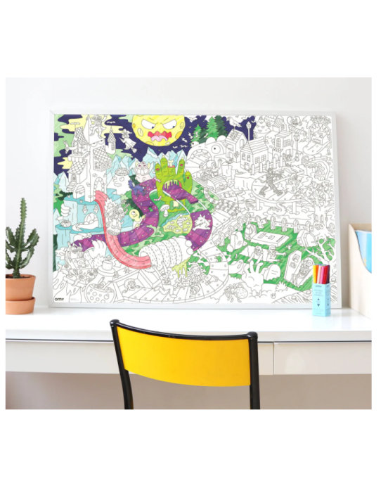 Αφίσα χρωματισμού Omy Zombies 70cm x 100cm POS45