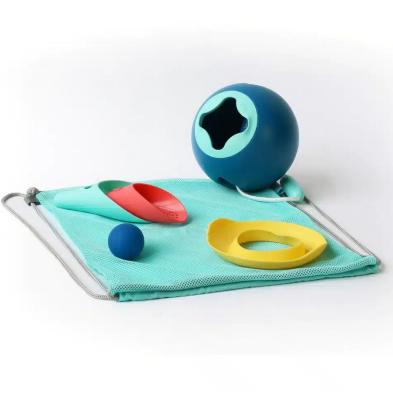 Quut Σετ παιχνιδιου σε τσάντα παραλίας με μικρό κουβαδάκι, φτυάρι-σίτα και “μαγικό σχήμα” QU170983 