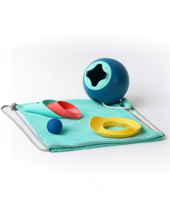 Quut Σετ παιχνιδιου σε τσάντα παραλίας με μικρό κουβαδάκι, φτυάρι-σίτα και “μαγικό σχήμα” QU170983 