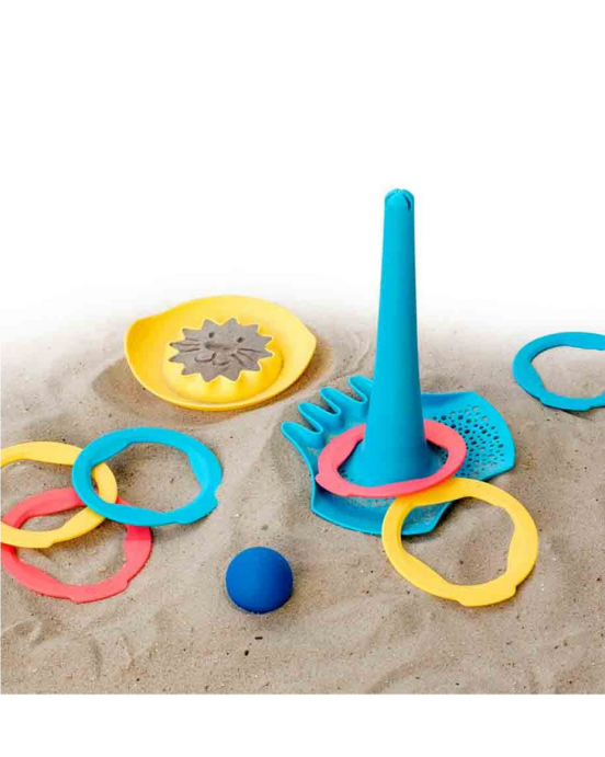 Quut Σετ παιχνιδιου σε τσάντα παραλίας με πολυεργαλείο, κρίκους και “μαγικό σχήμα” QU170969 