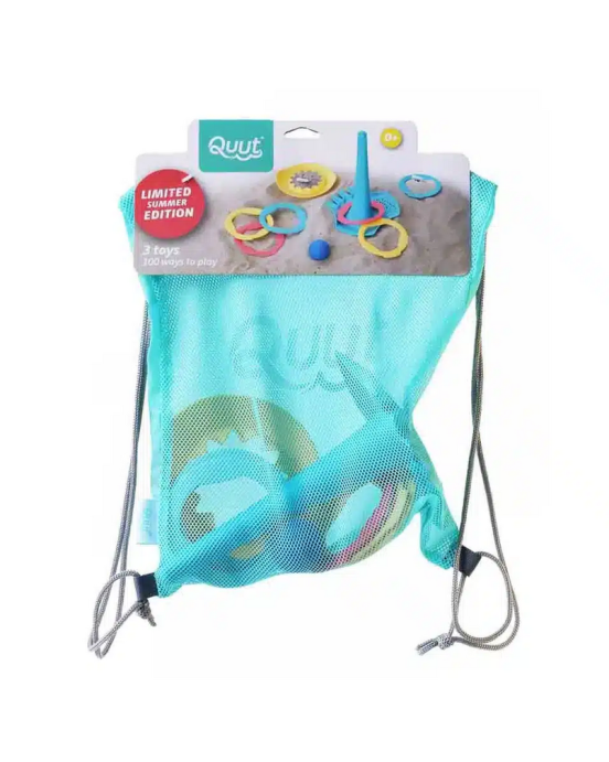 Quut Σετ παιχνιδιου σε τσάντα παραλίας με πολυεργαλείο, κρίκους και “μαγικό σχήμα” QU170969 