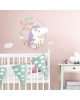 Room Mates  Αυτοκόλλητα τοίχου glitter "Μονόκερος" RΜΚ3627