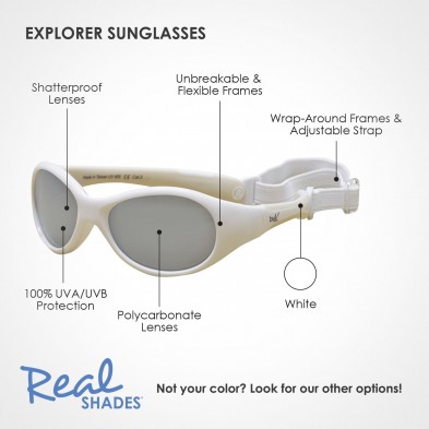 Real Shades Βρεφικά γυαλιά ηλίου Explorer Baby 0-2 ετών White/White RS-0EXPWHWH