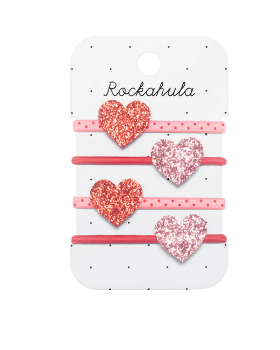Rockahula Παιδικά λαστιχάκια καρδούλες γκλίτερ H2378R